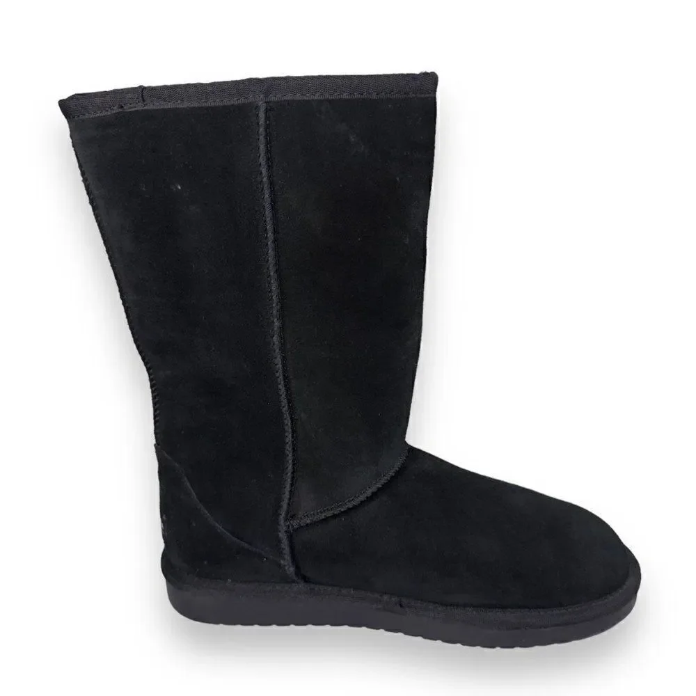 Koolaburra by UGG Koola Tall Boots Black Suede‎ 1020172 Youth 5 Women's 6